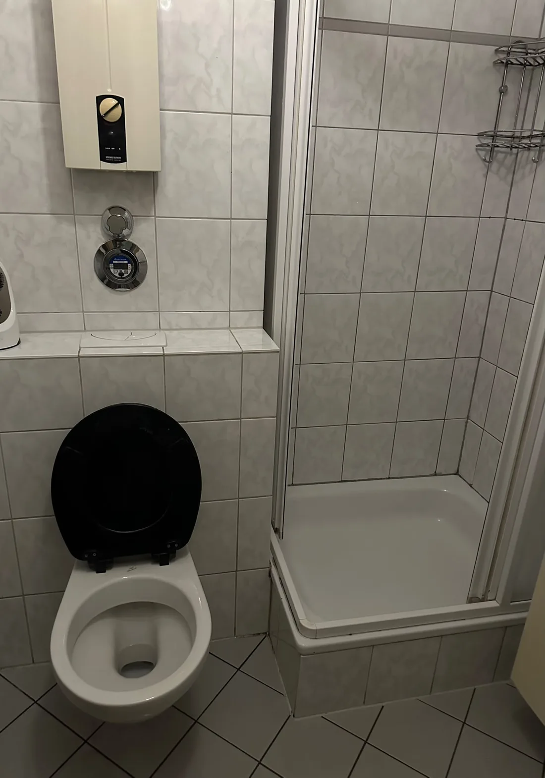 Gereinigtes Bad mit WC und Dusche